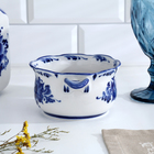 Бульонница с ручками «Рябинушка» H=7 см, 0.45 л, фарфор, гжель - Фото 2