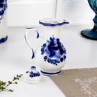 Набор для специй на подставке с молочником (питчером) «Весенний», 4 предмета, фарфор, гжель - Фото 3