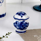 Набор для специй на подставке с молочником (питчером) «Весенний», 4 предмета, фарфор, гжель - Фото 4