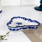 Набор для специй на подставке с молочником (питчером) «Весенний», 4 предмета, фарфор, гжель - Фото 5