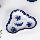 Набор для специй на подставке с молочником (питчером) «Весенний», 4 предмета, фарфор, гжель - Фото 6