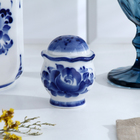 Набор для специй на подставке с молочником (питчером) «Весенний», 4 предмета, фарфор, гжель - Фото 8