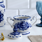 Сахарница фарфор гжель «Елена», 13×10×16 см - Фото 6