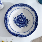 Тарелка глубокая фарфоровая «Цветы», d=20 см, h=4 см, гжель - Фото 3