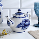 Заварочный чайник фарфор «Хуторок», h=13.5 см, гжель - Фото 2