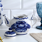 Заварочный чайник фарфор «Хуторок», h=13.5 см, гжель - Фото 3