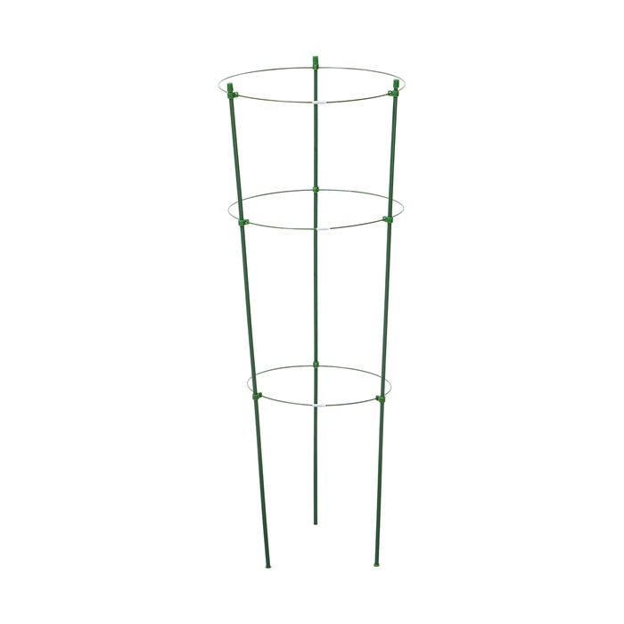 Кустодержатель, d=22–26–28 см, h=75 см, 3 кольца, металл, зелёный, Greengo