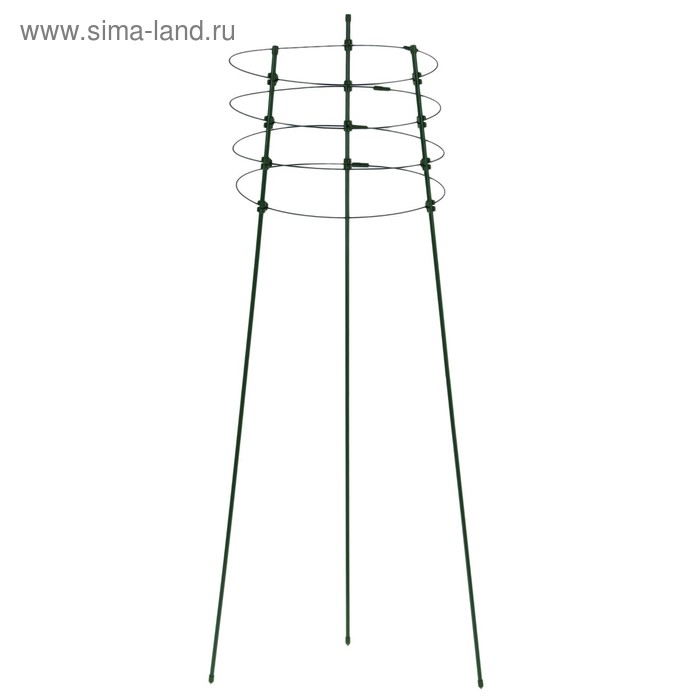Кустодержатель, d = 22–26–28 см, h = 75 см, 4 кольца, металл, зелёный - Фото 1