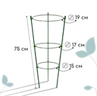 Кустодержатель, d=22–26–28 см, h=75 см, 3 кольца, металл, зелёный, Greengo - Фото 3