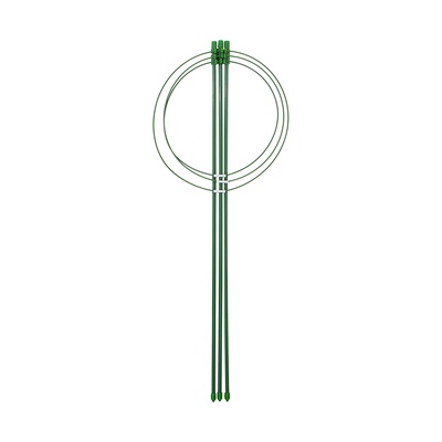Кустодержатель, d=22–26–28 см, h=75 см, 3 кольца, металл, зелёный, Greengo