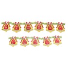 Растяжка "С Новым Годом - колокольчики с бантиками" 220 см - Фото 1