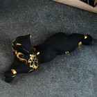 Фигура "Кошка Багира лежачая" роспись черная 7х27х10см - Фото 5
