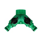 Распределитель 2-канальный, внутренняя резьба 3/4", быстросъёмное соединение, пластик, Greengo - Фото 1