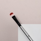 Кисть для макияжа, двусторонняя, 13,5 см, цвет серебристый/чёрный - Фото 3