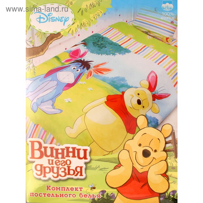 Постельное белье 1,5сп Mona Lisa Disney Винни Пух и Ослик 145*210см,150*215см,50*70см 1шт 10х - Фото 1