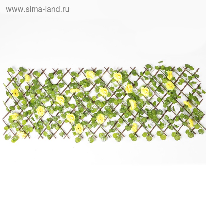 Ограждение декоративное, 220 × 45 см, «Жёлтая роза»