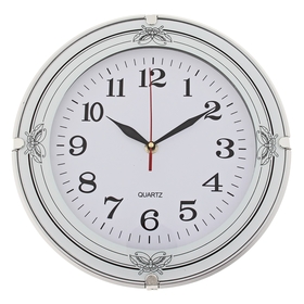 Часы настенные 'Жаннетт', d-30 см, дискретный ход