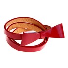 Ремень женский "Кокетка" с бантиком, ширина 1,5см, цвет бордовый - Фото 1