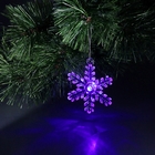 Игрушка световая "Снежинка" (батарейки в комплекте), d=8 см, 1 LED, RGB - Фото 1