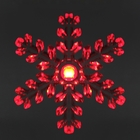 Игрушка световая "Снежинка" (батарейки в комплекте), d=8 см, 1 LED, RGB - Фото 2