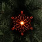 Игрушка световая "Снежинка", d=10 см, 1 LED, RGB - Фото 1