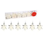 Украшение ёлочное "Звезда со снежинкой" (набор 6 шт) 5 см микс - Фото 3