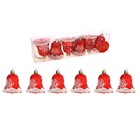 Украшение ёлочное "Колокольчик - белая снежинка" (набор 6 шт) 6 см микс - Фото 1