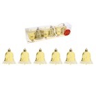 Украшение ёлочное "Колокольчик - белая снежинка" (набор 6 шт) 6 см микс - Фото 5