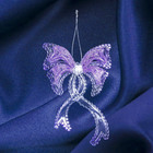 Украшение ёлочное "Бантик ажурный" 13х9 см микс - Фото 2