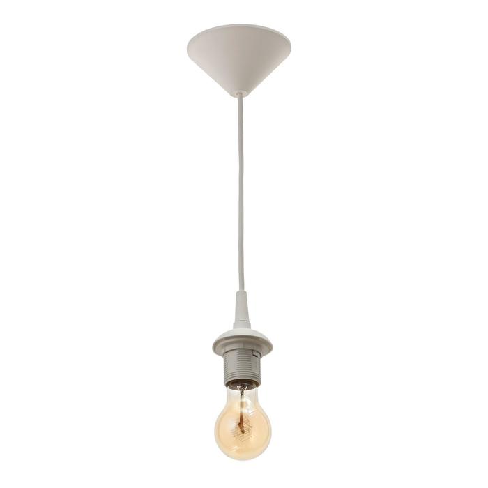 Подвес BayerLux, пластиковый, 50 см, E27, на 60 Вт, белый - Фото 1