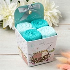 Салфетки махровые декоративные «Этель. Светлой пасхи», 4 шт., 30×30 см, хлопок 100%, бирюзовые/голубые - Фото 3