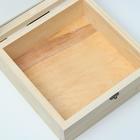 Подарочный ящик 25×25×11 см деревянный, крышка оргстекло 3 мм - фото 24685146