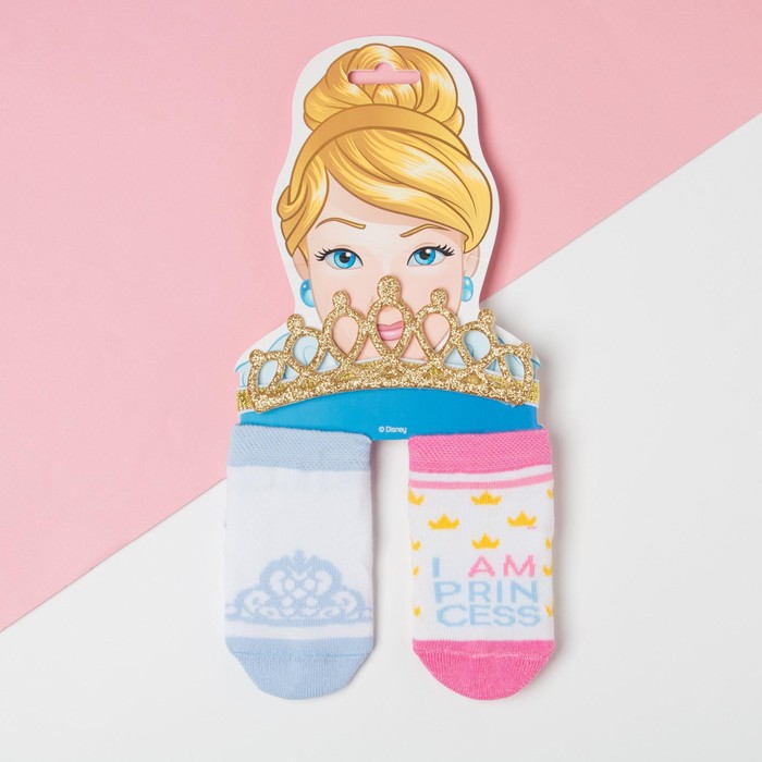 Набор "Princess" Принцессы, повязка, носки 2 пары р.8-10 см - Фото 1