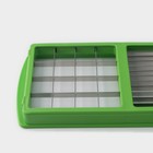 Овощерезка универсальная Доляна «Фреш Флеш», 7 насадок, овощечистка, мерный контейнер, 27×10×12 см, зелёная, белая - Фото 12