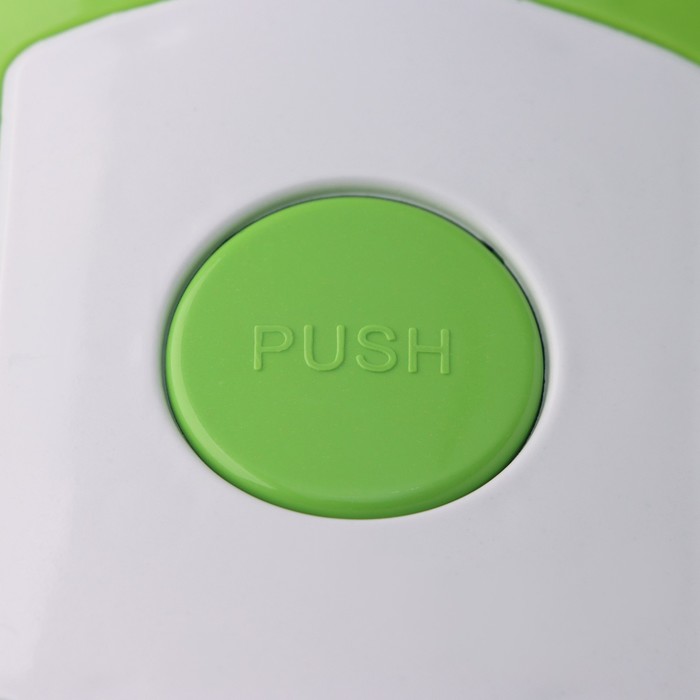 Тёрка с лотком Доляна «Фреш Флеш», 7 насадок, 27×10×12 см, цвет зелёный, белый - фото 1905306087
