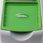 Тёрка с лотком Доляна «Фреш Флеш», 7 насадок, 27×10×12 см, цвет зелёный, белый - фото 4177084