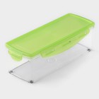 Овощерезка универсальная Доляна «Фреш Флеш», 7 насадок, овощечистка, мерный контейнер, 27×10×12 см, зелёная, белая - Фото 8