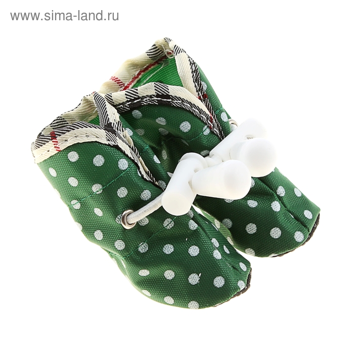 Ботинки-пыльники на затяжке "Чистолап" размер XL подошва 5 х 4,5 см, набор из 2 шт, зеленые - Фото 1