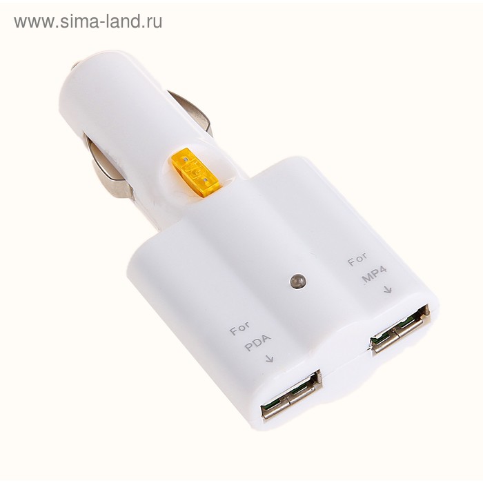 Зарядное устройство от прикуривателя D-100, 2 USB, 1000 мА УЦЕНКА - Фото 1