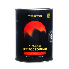 Эмаль термостойкая «Церта», ж/б, до 1200 °С, 0,8 кг, черная