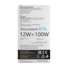 Лампа светодиодная Gauss, Elementary, A60, 12 Вт, E27, 6500 K, 1170 Лм, холодный белый - Фото 2