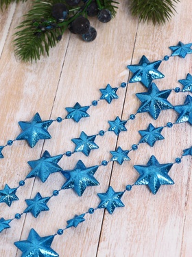 Бусы на ёлку «Рельефные звёзды», длина 2.7 м, МИКС Бусы на ёлку «Рельефные звёзды», длина 2.7 м, МИКС