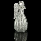 Сувенир "Ангел серебристый платье с иголочками" 10х4х5 см - Фото 4