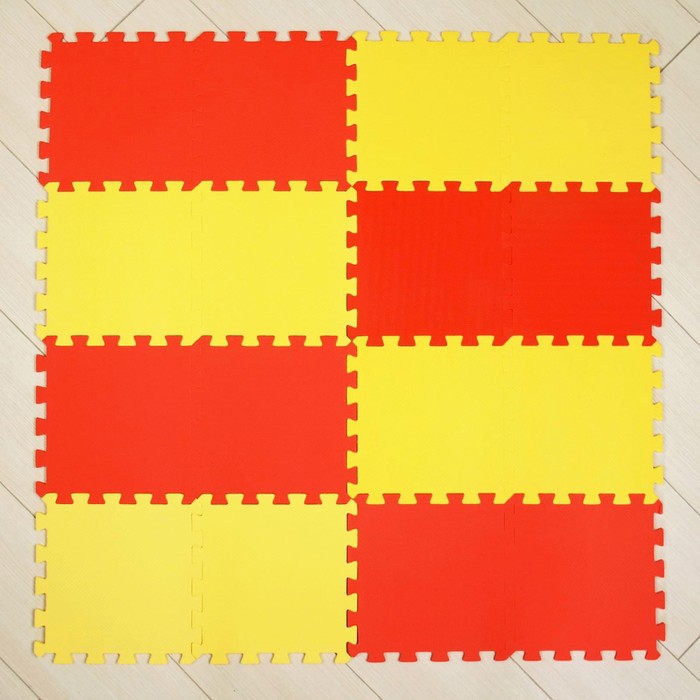 Мягкий пол универсальный, жёлто-красный - Фото 1