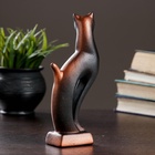 Фигурка керамика «Кошка Рысь», чёрная с медью, 6×5×21 см  (артикул 729074)  большой выбор товаров оптом и в розницу по низким ценам с доставкой