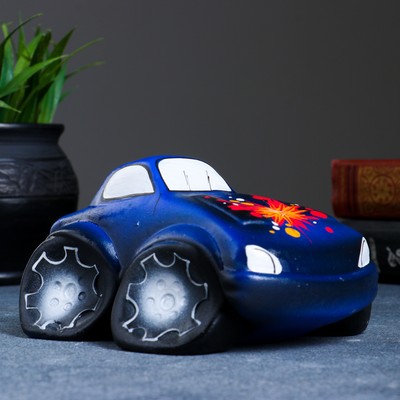 Копилка "Машина" синяя, 9х15см