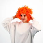 Карнавальный парик «Объём», цвет оранжевый, 120 г - Фото 2