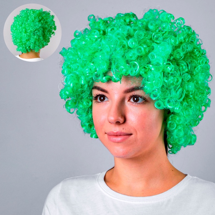 Карнавальный парик «Кудряшки», салатовый - Фото 1