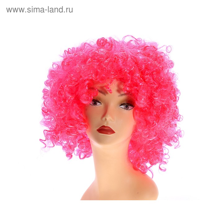 Карнавальный парик объемный, розовый - Фото 1