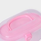 Органайзер для хранения со вставкой, 12×7,5×7,5 см, цвет розовый - Фото 4